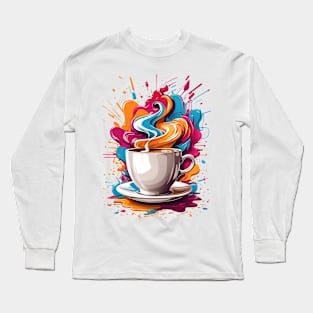 Colorful Morning Coffee Long Sleeve T-Shirt